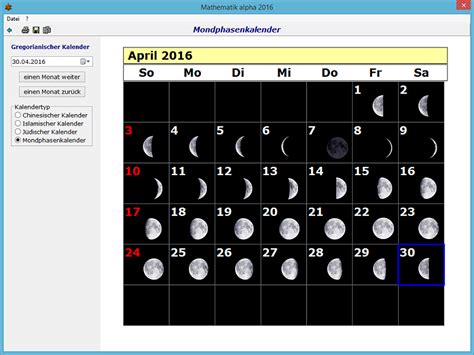 Mondphasenkalender, Vollmonde im Jahr 2021 